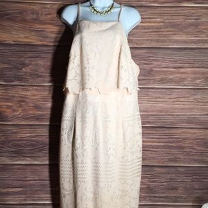 COPY - ASOS 14 blush dress lace midi straps